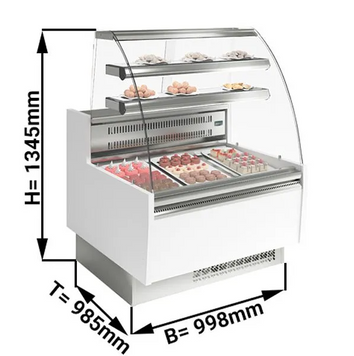 Витрина кондитерская GGM Gastro KUI101R-G