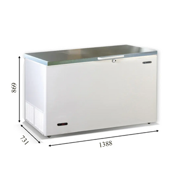 Морозильный ларь с глухой крышкой CRYSTAL IRAKLIS 46 INOX