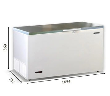 Морозильный ларь с глухой крышкой CRYSTAL IRAKLIS 56 INOX