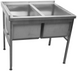 Мойка Tehma 1200*600*850 2 секц. с бортом.