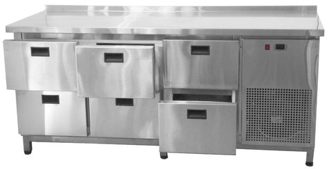Холодильний стіл 6 шухляд 1860х600х850 Tehma