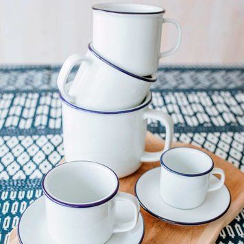 REB0608-X9133 Чашка 80 мл серія "Kante Blau" Retro mugs