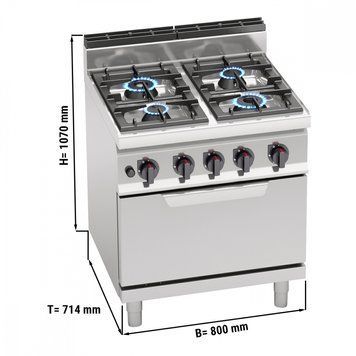 Плита газовая GGM Gastro GHB871P+GB8