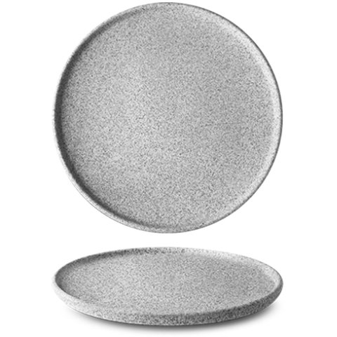G1Q2124 Тарелка d 24 см, цвет светло-серый, серия "Granit" (без глазирования)