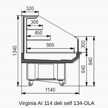 Вітрина самообслуговування Virginia AI 114 deli self 134-DLA 1250 Технохолод