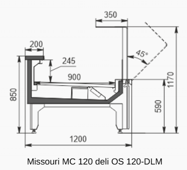 Холодильная витрина Missouri MC 120 deli OS 120-DLM 1500 Технохолод