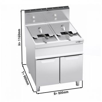 Фритюрница GGM Gastro GFB899T-20+20