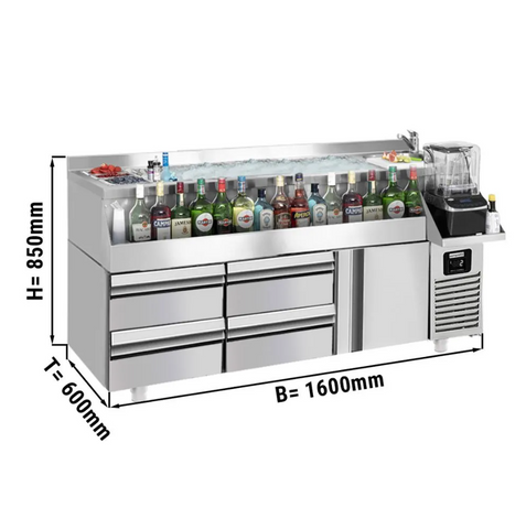 Холодильный стол для бара GGM Gastro BGKF235#2#SBBGKF12