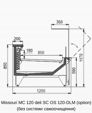 Холодильна вітрина Missouri MC 120 deli SC OS 120-DLM (option) 3750 Технохолод