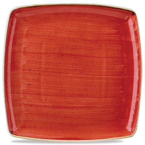 SBRSDS101 Тарелка квадратная 26,8*26,8 см серия "Stonecast Berry Red"